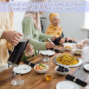 Sunnychicc Bismillah Napkin Rings & Cotton Napkins Set