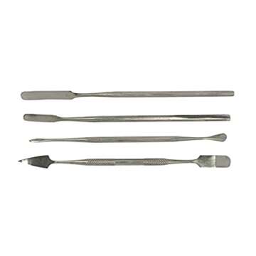 SE 4-Piece Stainless Steel Spatula Set - Versatile Tools for Electronics, Jewelry, Clay, and Craft P...