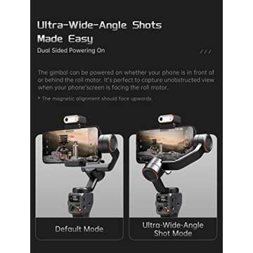 Hohem iSteady M6 Kit Smartphone Gimbal Stabilizer 3-Axis with Magnetic Fill Light/AI Tracking Sensor for iPhone Android with 0.91-inch OLED Display Max Payload 400g