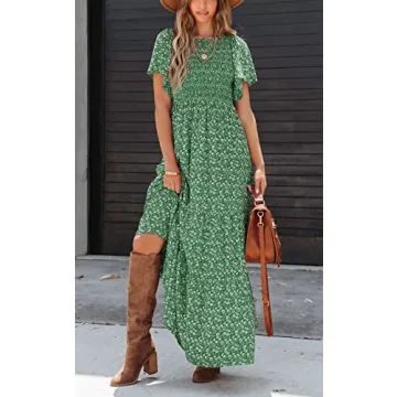 PRETTYGARDEN Casual Floral Maxi Dress for Summer Style