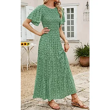 PRETTYGARDEN Casual Floral Maxi Dress for Summer Style