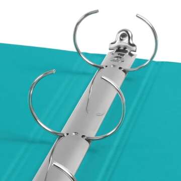 Cardinal 3 Ring Binders, Binders for School and Office, Durable 1.5 Inch, Round Rings, Holds 350 Sheets, ClearVue Presentation View, Non-Stick, Assorted Bright Colors, 4 Pack (79553)