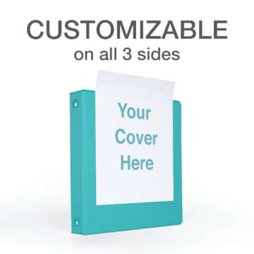 Cardinal 3 Ring Binders, Binders for School and Office, Durable 1.5 Inch, Round Rings, Holds 350 Sheets, ClearVue Presentation View, Non-Stick, Assorted Bright Colors, 4 Pack (79553)