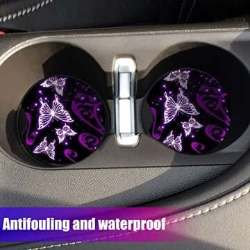 Elegant Butterfly Car Accessories Set for Women
