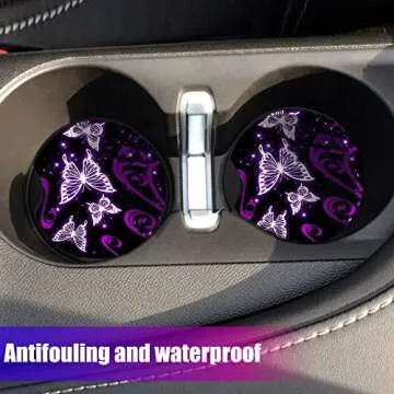 Elegant Butterfly Car Accessories Set for Women