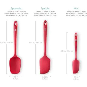 di Oro Silicone Spatula Set - 600F Heat-Resistant & Ergonomic