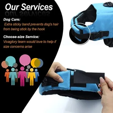 VIVAGLORY Dog Life Vest with Handle & Buoyancy for Safety