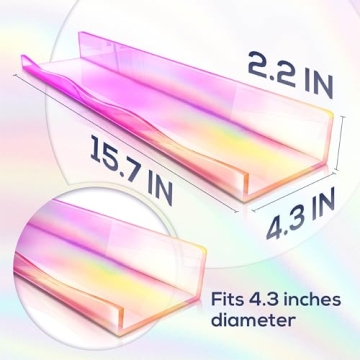 Iridescent Acrylic Floating Shelves for Stylish Organization