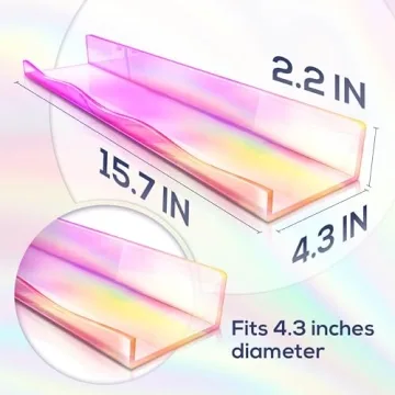 Iridescent Acrylic Floating Shelves for Stylish Organization