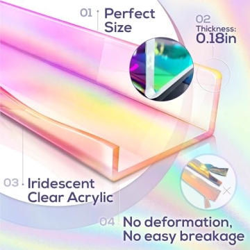 Iridescent Acrylic Floating Shelves for Stylish Organization