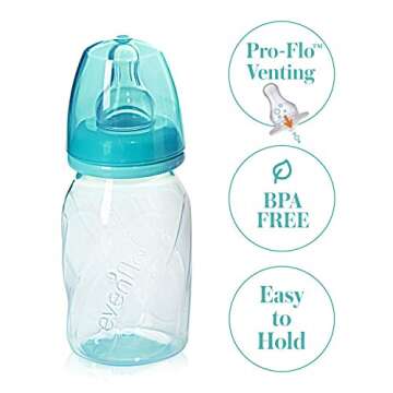 Evenflo Feeding Premium Proflo Vented Plus Polypropylene Baby, Newborn and Infant Bottles - Helps Re...