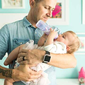 Evenflo Feeding Premium Proflo Vented Plus Polypropylene Baby, Newborn and Infant Bottles - Helps Reduce Colic - Teal/Green/Blue, 4 Ounce (Pack of 6)