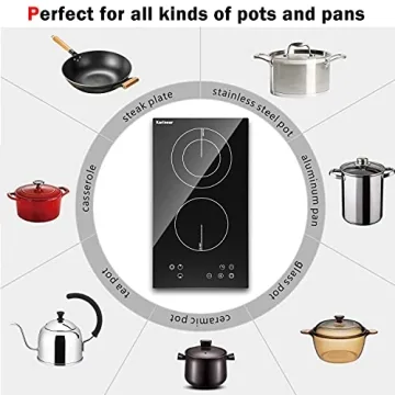 Karinear 2 Burner Electric Cooktop for Modern Kitchens