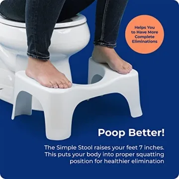 Squatty Potty 7 Inch White Toilet Stool for Better Comfort