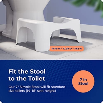 Squatty Potty 7 Inch White Toilet Stool for Better Comfort