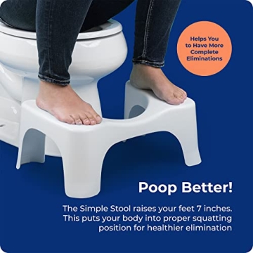 Squatty Potty 7 Inch White Toilet Stool for Better Comfort