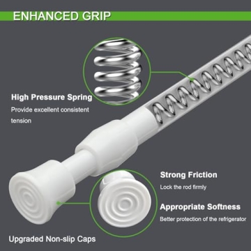 Reggory RV Refrigerator Bars 4 Sets Adjustable Non-Slip