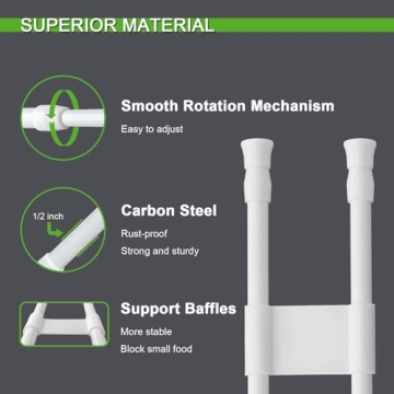 Reggory RV Refrigerator Bars 4 Sets Adjustable Non-Slip