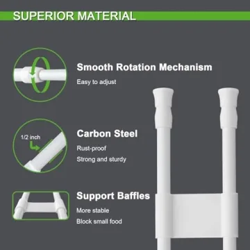 Reggory RV Refrigerator Bars 4 Sets Adjustable Non-Slip