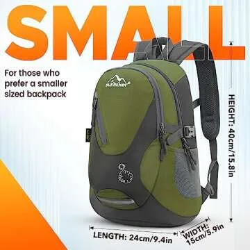 sunhiker Cycling Hiking Backpack Water Resistant Travel Backpack Lightweight SMALL Daypack M0714 (Na...
