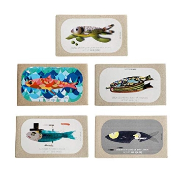 Jose Gourmet Portuguese Sardines Variety Pack - Delicious Assortment of 5 Gourmet Tins