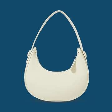 Hobo Bag for Women - Crescent Moon Design, Cute, Trendy Shoulder Handbag & Small Daily Purse, Women'...