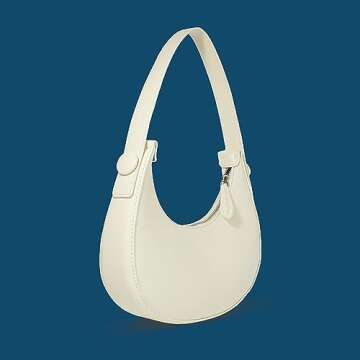 Hobo Bag for Women - Crescent Moon Design, Cute, Trendy Shoulder Handbag & Small Daily Purse, Women's Everyday Purses