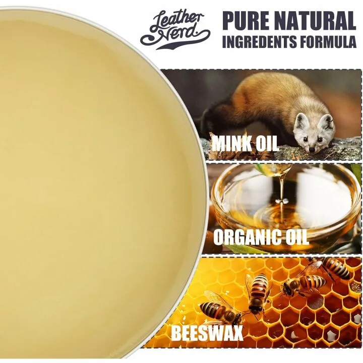 Mink Oil Leather Conditioner - All-Natural 4.23 Oz Kit
