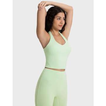 icyzone Halter Sports Bra for Women - Comfortable & Stylish