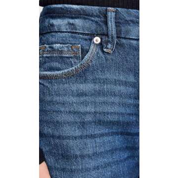 Good American Women's Good Petite Boot Jeans, Indigo704, Blue, 24