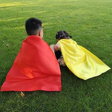 ADJOY Superhero Capes and Masks for Kids Bulk - DIY Children Capes for Birthday Party - 14sets(28pcs...