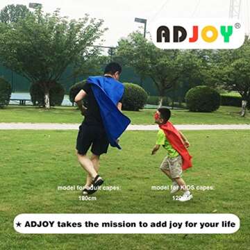 ADJOY Superhero Capes and Masks for Kids Bulk - DIY Children Capes for Birthday Party - 14sets(28pcs)