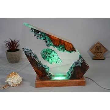 Spaceship resin lamp, Space Astronaut Epoxy Lamp, Resin lamp, Personalized Gift for Him, Her, Kids, ...