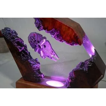 Spaceship resin lamp, Space Astronaut Epoxy Lamp, Resin lamp, Personalized Gift for Him, Her, Kids, Unique Housewarming and Christmas Present, Birthday gift, Home Decor. (Size XL (18,5 * 25,5) cm)