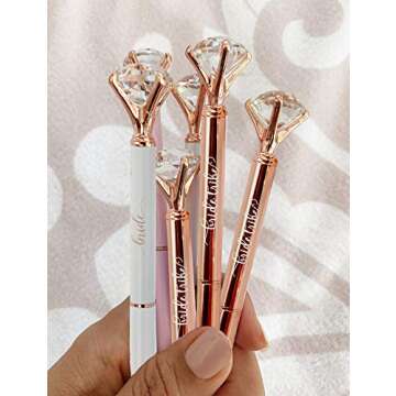 Elegant Diamond Pens for Bridesmaid Proposals & Favors