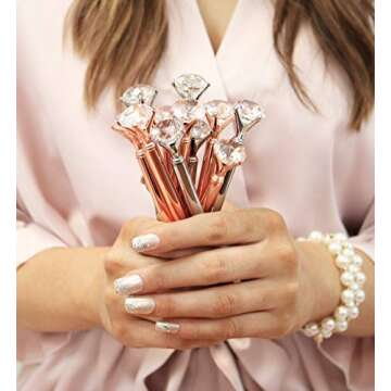Elegant Diamond Pens for Bridesmaid Proposals & Favors