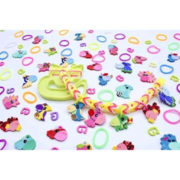 Rainbow Loom® Loomi-Pals Dino Collectible, Features 30 Mystery Cute Dino Themed Charms and 600 Colorful Rubber Bands All in a RESEALABLE Bag, Great Gifts for Boys and Girls 7+