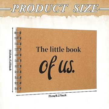 Tenceur Christmas Idea Gift Little Scrapbook 8.3 x 5.8 Inch Journal Wedding Anniversary Scrapbook Mom Photo Album Journal Scrapbook DIY Memory Book Gift for Couples, Mom(The Little Book of Us)