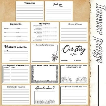 Tenceur Christmas Idea Gift Little Scrapbook 8.3 x 5.8 Inch Journal Wedding Anniversary Scrapbook Mom Photo Album Journal Scrapbook DIY Memory Book Gift for Couples, Mom(The Little Book of Us)