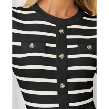 ZESICA Women's Stylish Long Sleeve Midi Dress