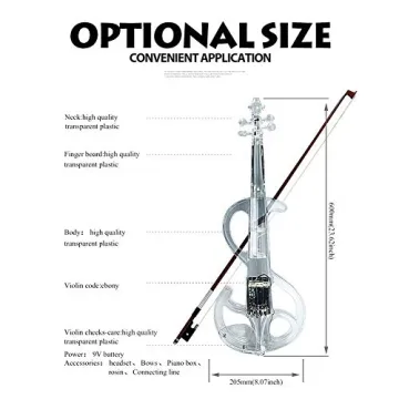 Exceptional 4/4 Electric Violin with LED Lights & Accessories