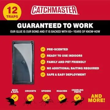 Catchmaster Glue Traps for Mice, Snakes, & Rats 12Pk