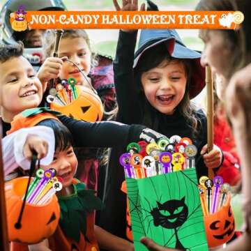 HINZER Halloween Mini Bubble Wands 80 Pack for Kids