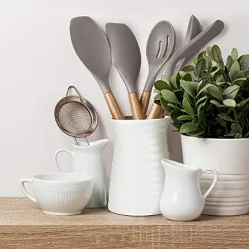 Quality Kitchen Utensils Set - Durable Silicone & Wood
