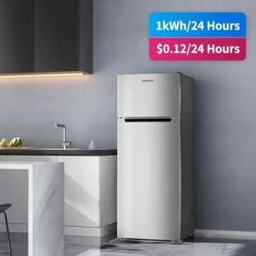 BANGSON Compact 7.7 Cu.Ft Refrigerator with Freezer