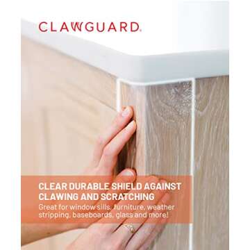 CLAWGUARD Protection Tape - Durable Single-Sided Shield Protection Barrier Against Cat, Dog, Bird, R...