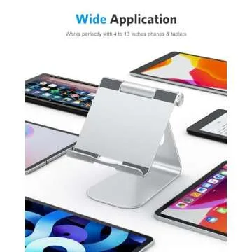 OMOTON Tablet Stand Holder Adjustable for iPad Pro, Samsung Tab & More