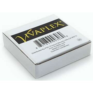 Vivaplex, 50, Clear, Empty, 5 Gram Plastic Pot Jars, Cosmetic Containers.