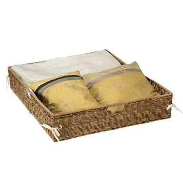 Stylish KOUBOO Wicker Under Bed Basket for Organizing