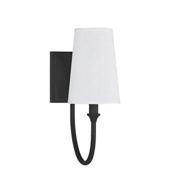 Savoy House Cameron Matte Black 1 Light Sconce - Elegant & Versatile Lighting